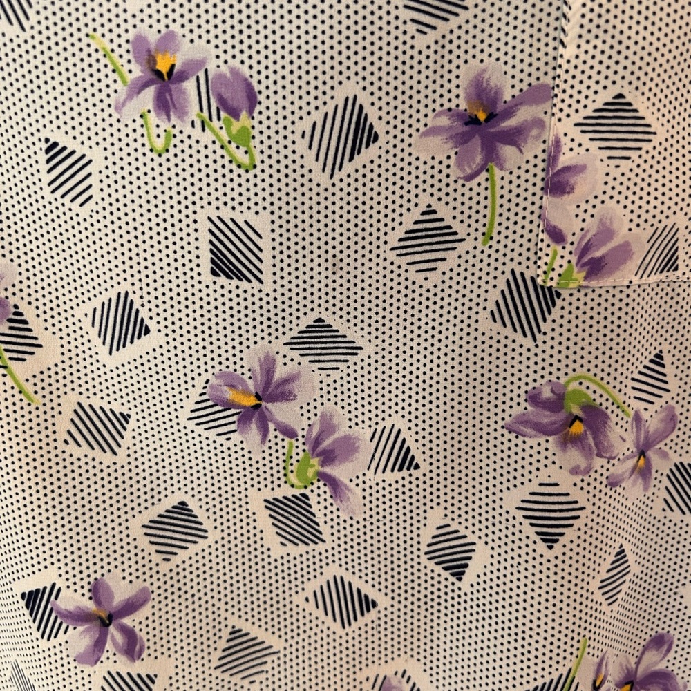 Dior Vintage Purple Floral Top - Picture 5 of 7